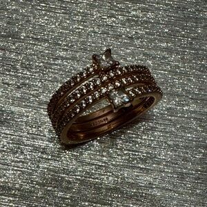 Pandora Triple Spiral Elegant Rose Gold Women's Ring